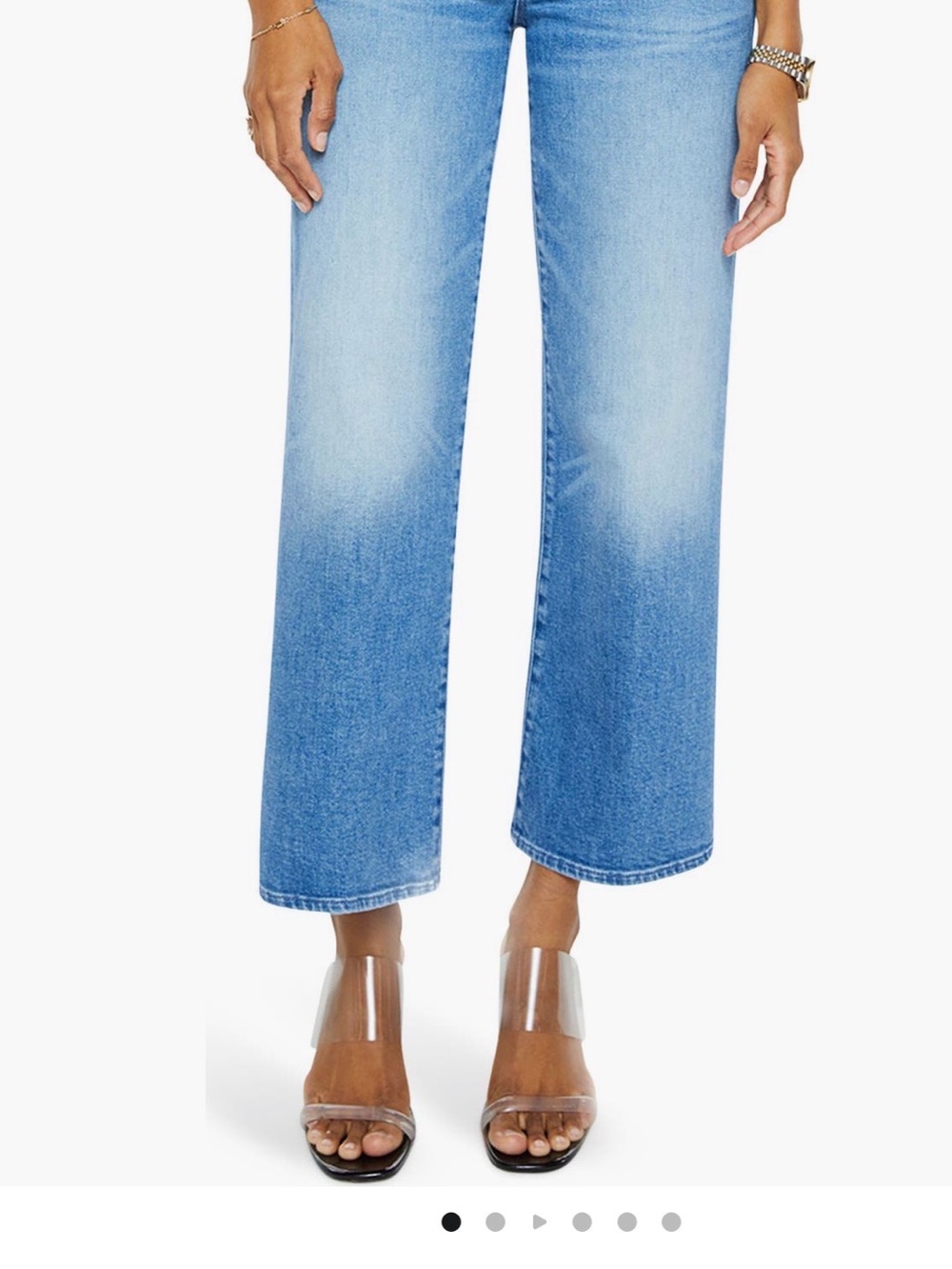 MOTHER The Maven Patch Pocket Ankle Wide Leg Jeans